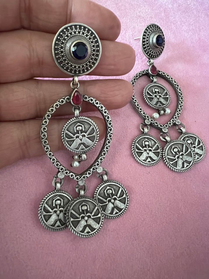 Antique Tribal Coin Earrings