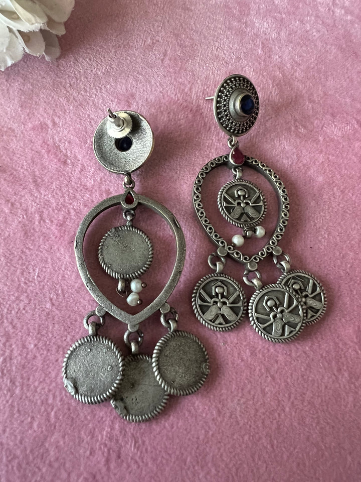 Antique Tribal Coin Earrings