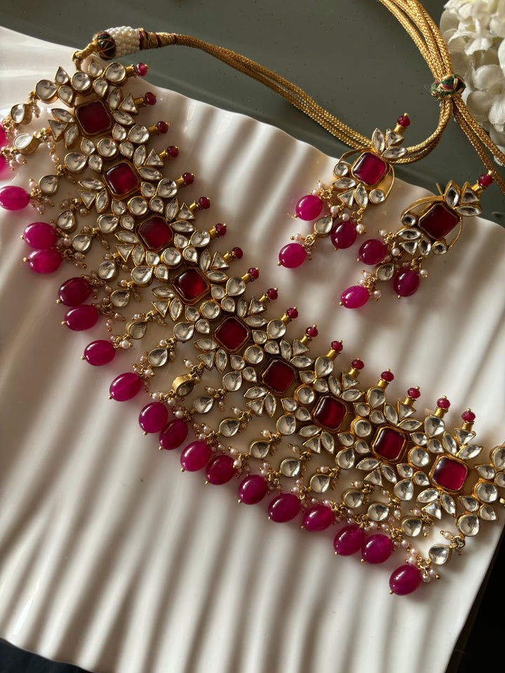 Gorgeous Pachi Kundan Choker with Earrings