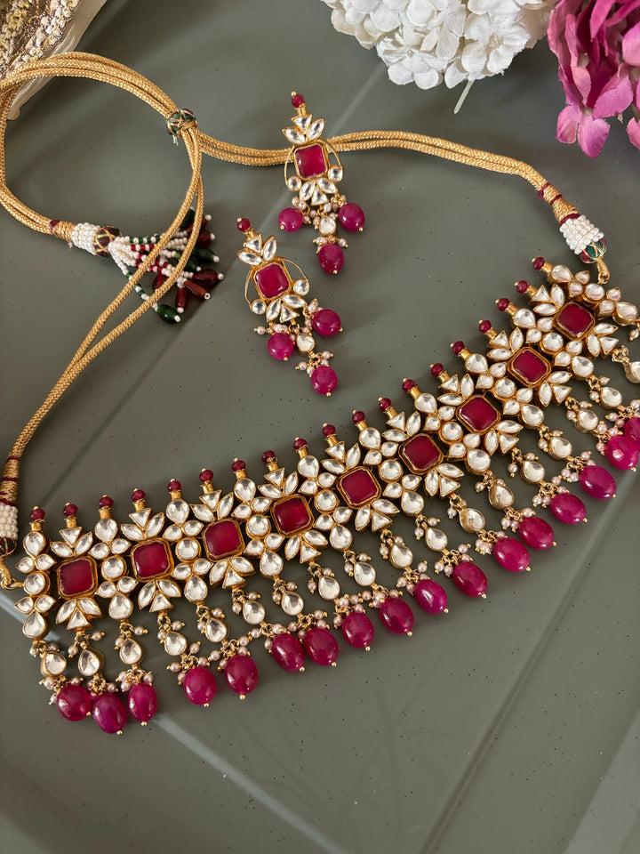 Gorgeous Pachi Kundan Choker with Earrings