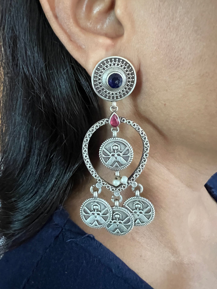 Antique Tribal Coin Earrings