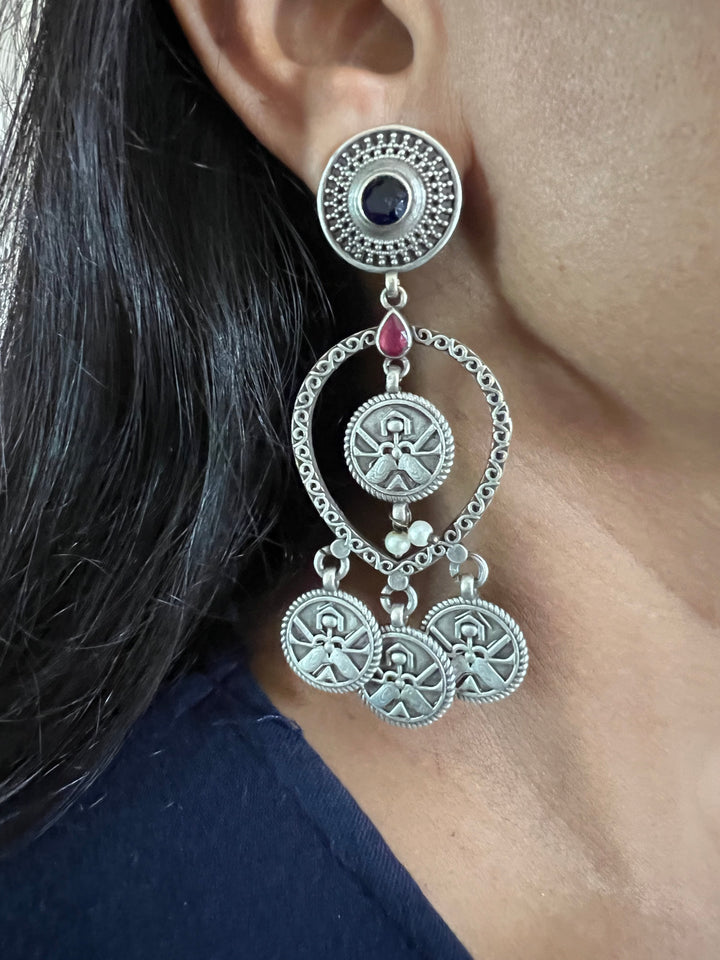Antique Tribal Coin Earrings