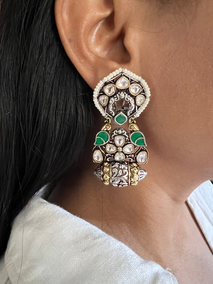 Gorgeous Kundan Bird Earrings