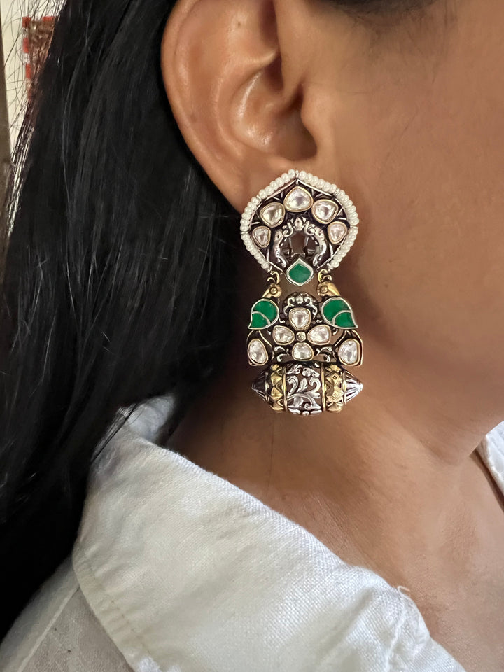 Gorgeous Kundan Bird Earrings