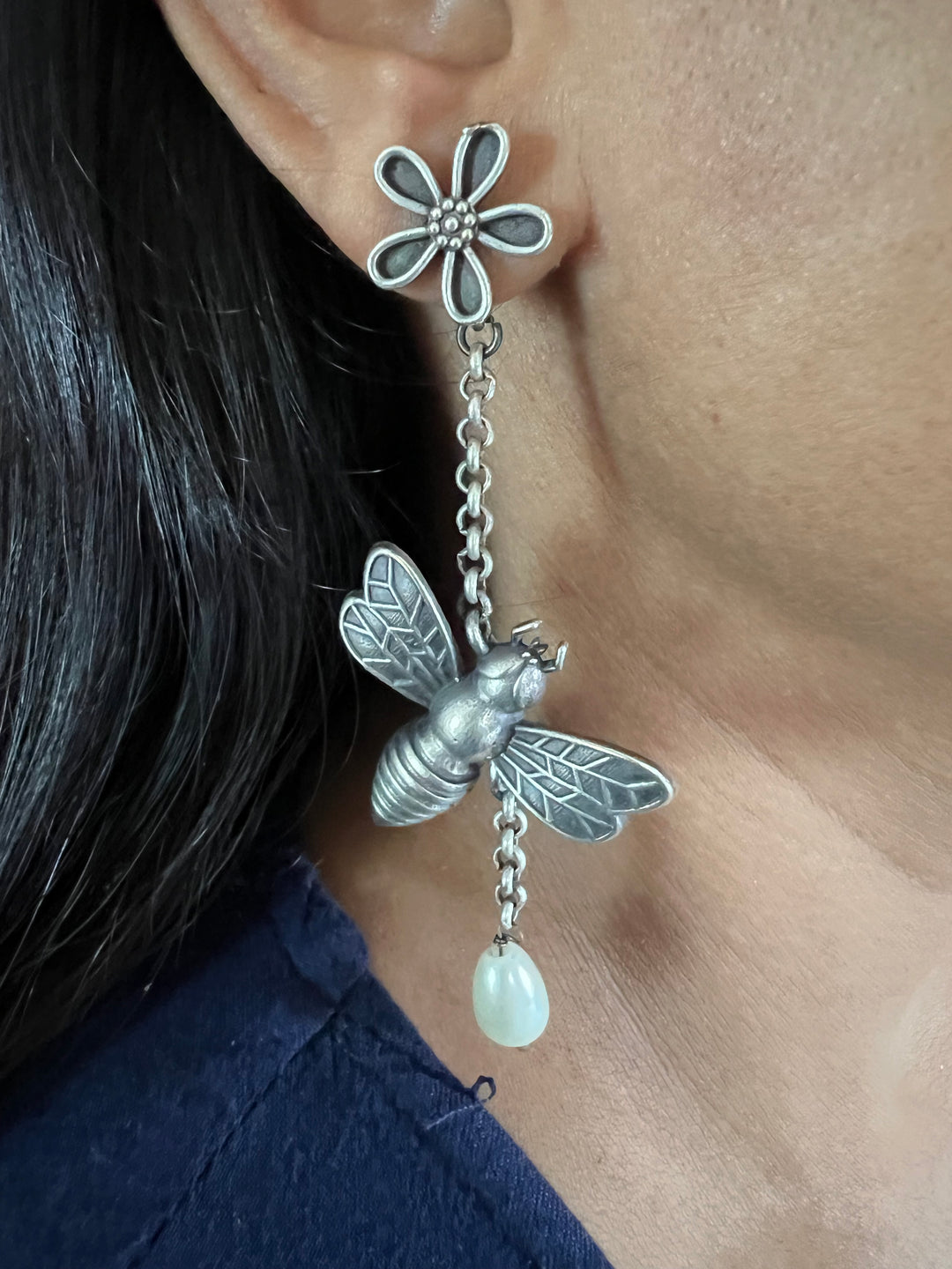 Brass Butterfly Danglers