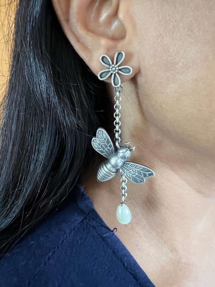 Brass Butterfly Danglers