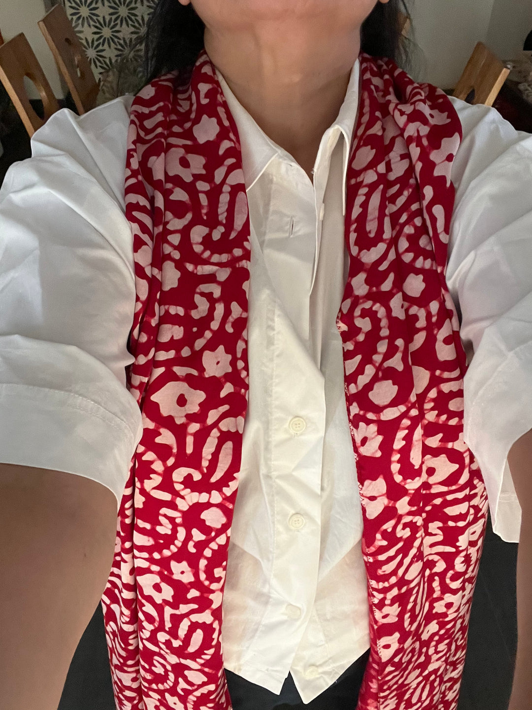 Shivka Modal Silk Batik Print Stole