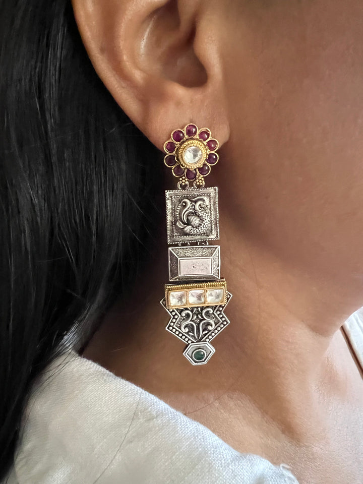 Designer Kundan Fusion Earrings