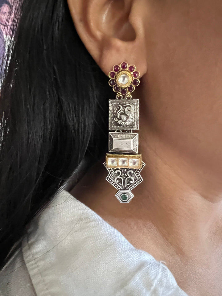 Designer Kundan Fusion Earrings