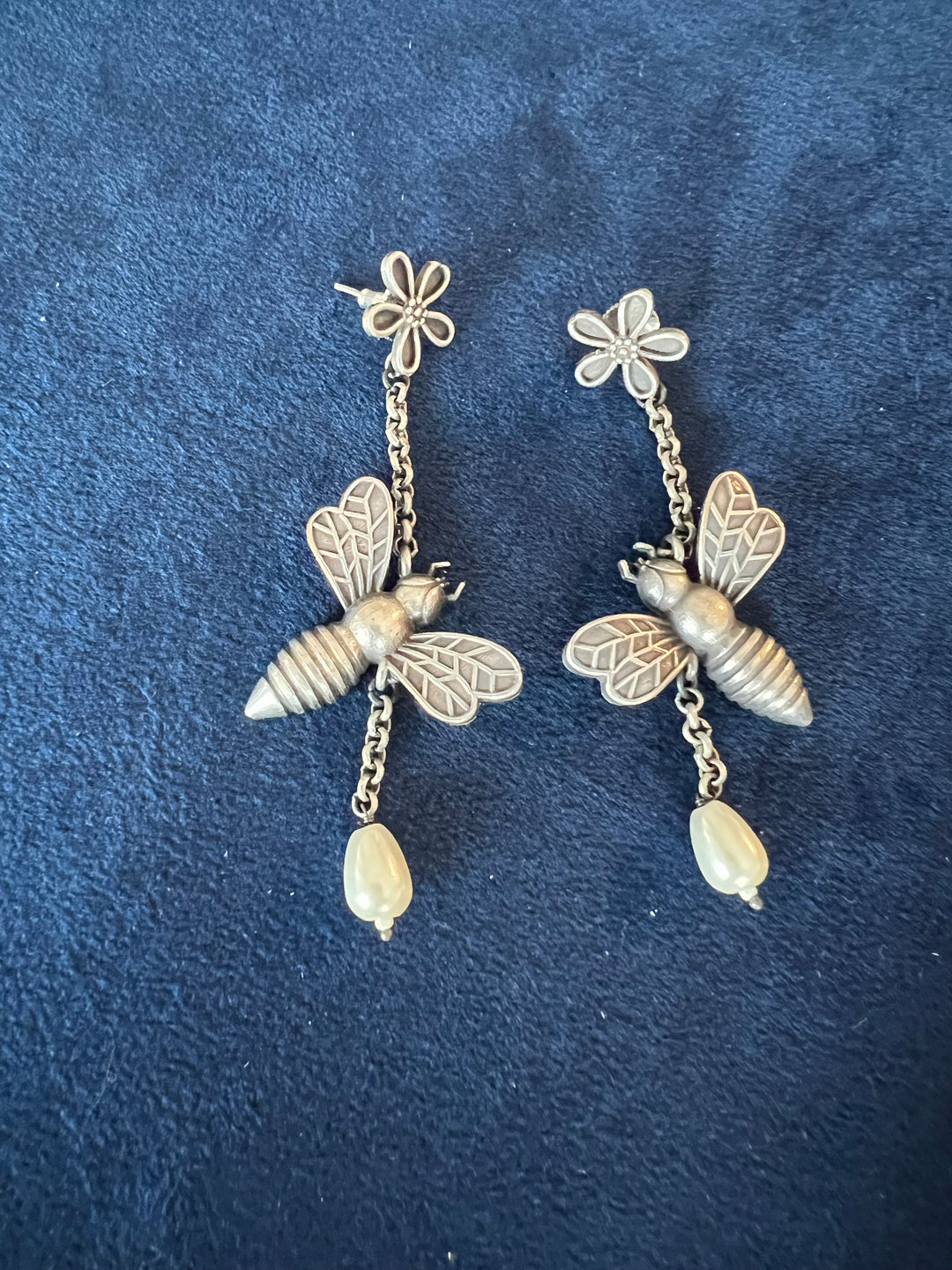 Brass Butterfly Danglers