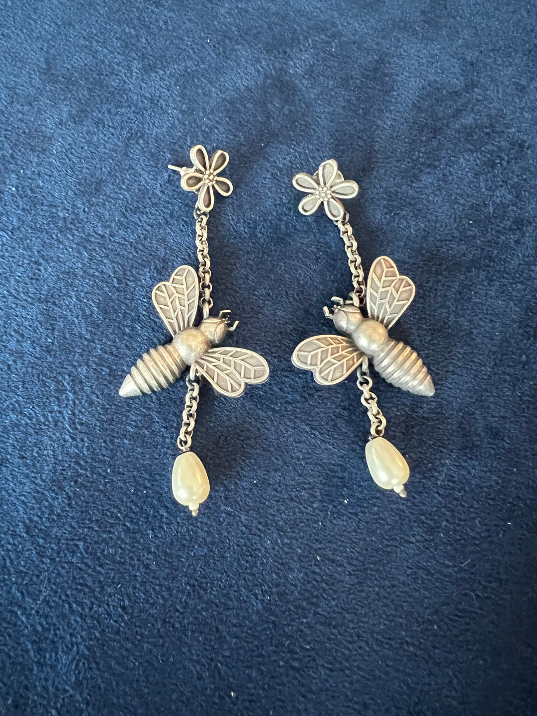 Brass Butterfly Danglers