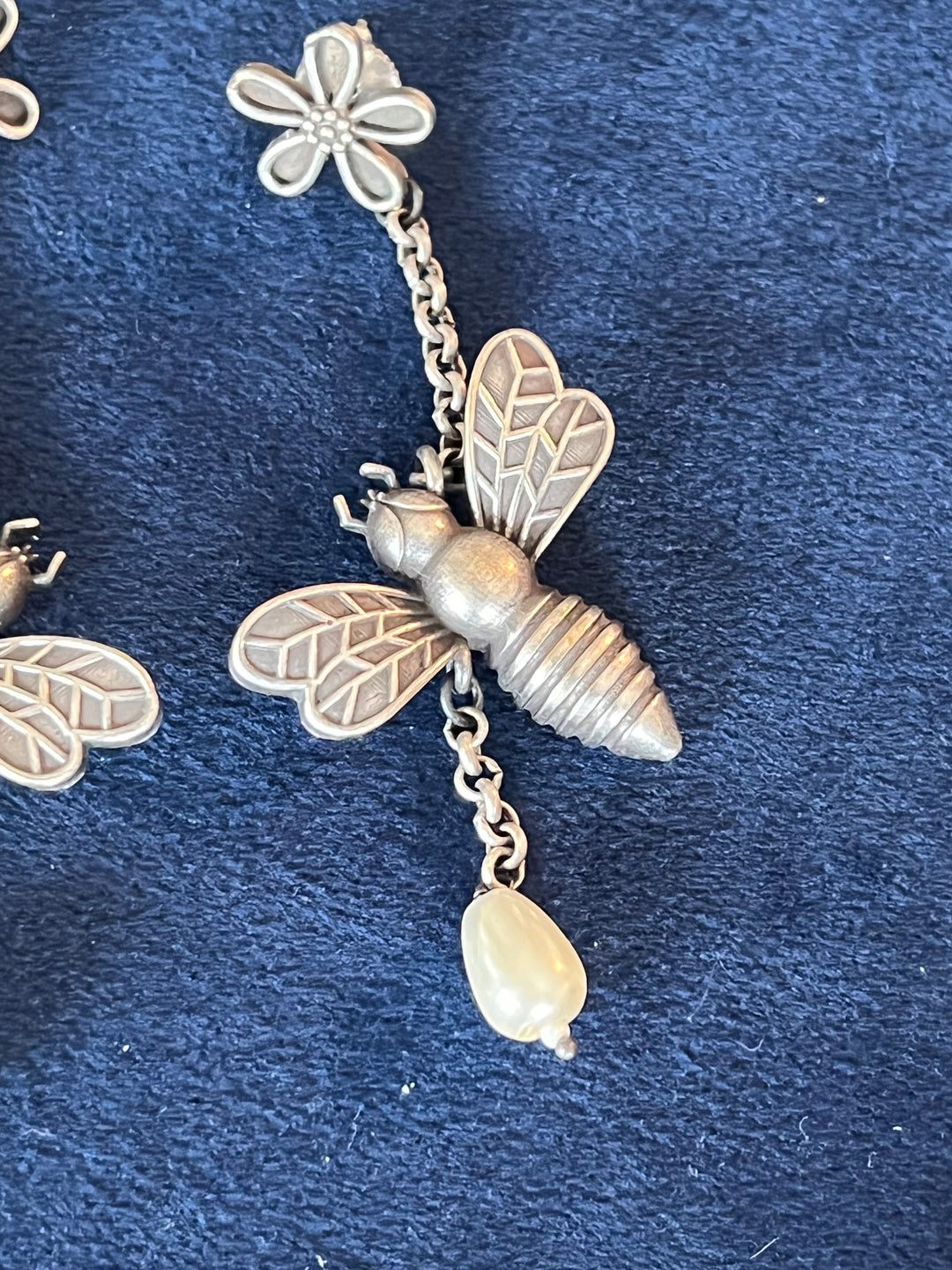 Brass Butterfly Danglers