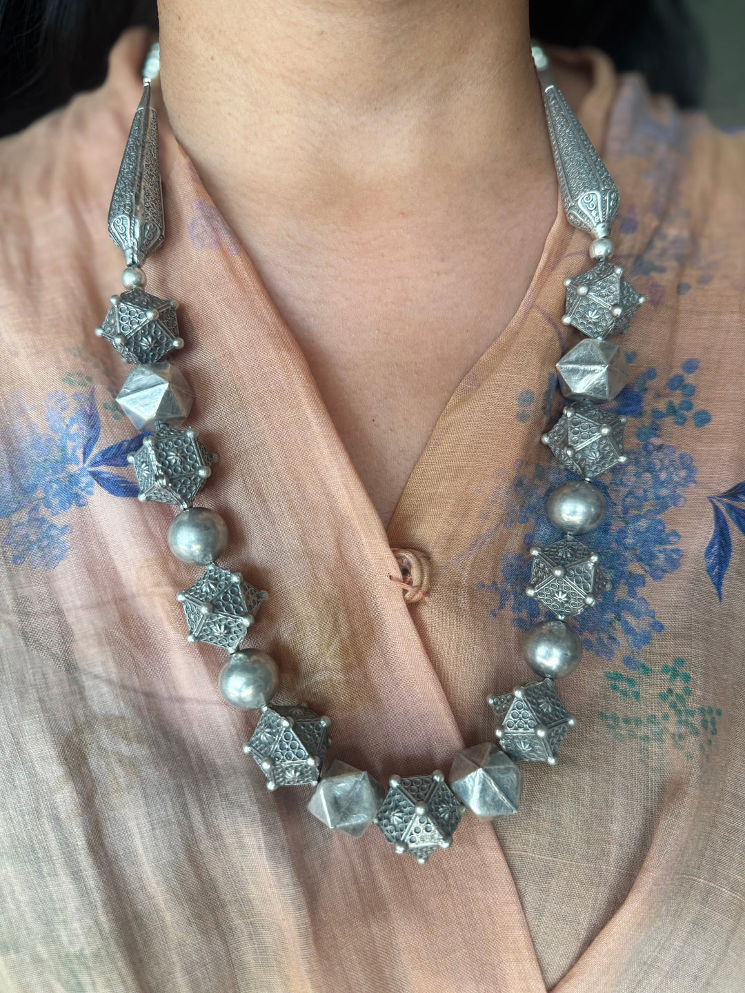 Handmade 925 Antique Sahiba Necklace Set | SHIVKA