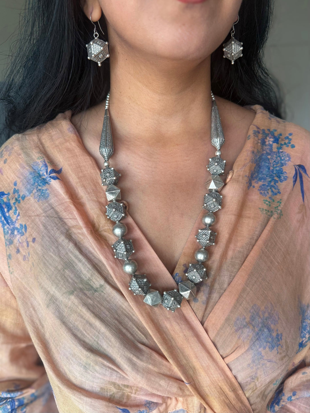 Handmade 925 Antique Sahiba Necklace Set | SHIVKA
