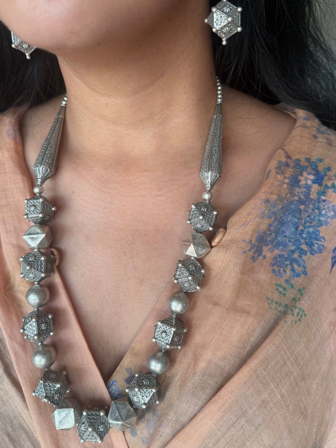 Handmade 925 Antique Sahiba Necklace Set | SHIVKA