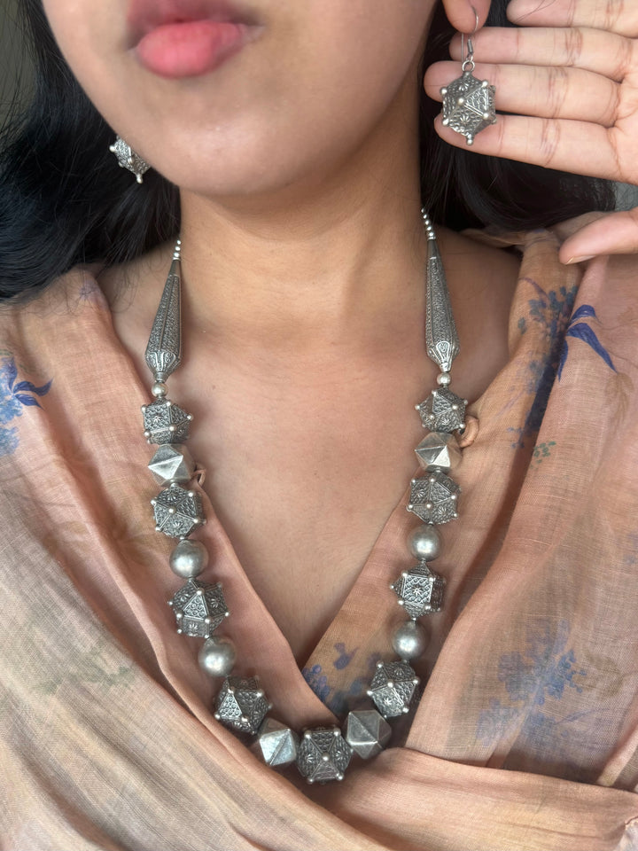 Handmade 925 Antique Sahiba Necklace Set | SHIVKA