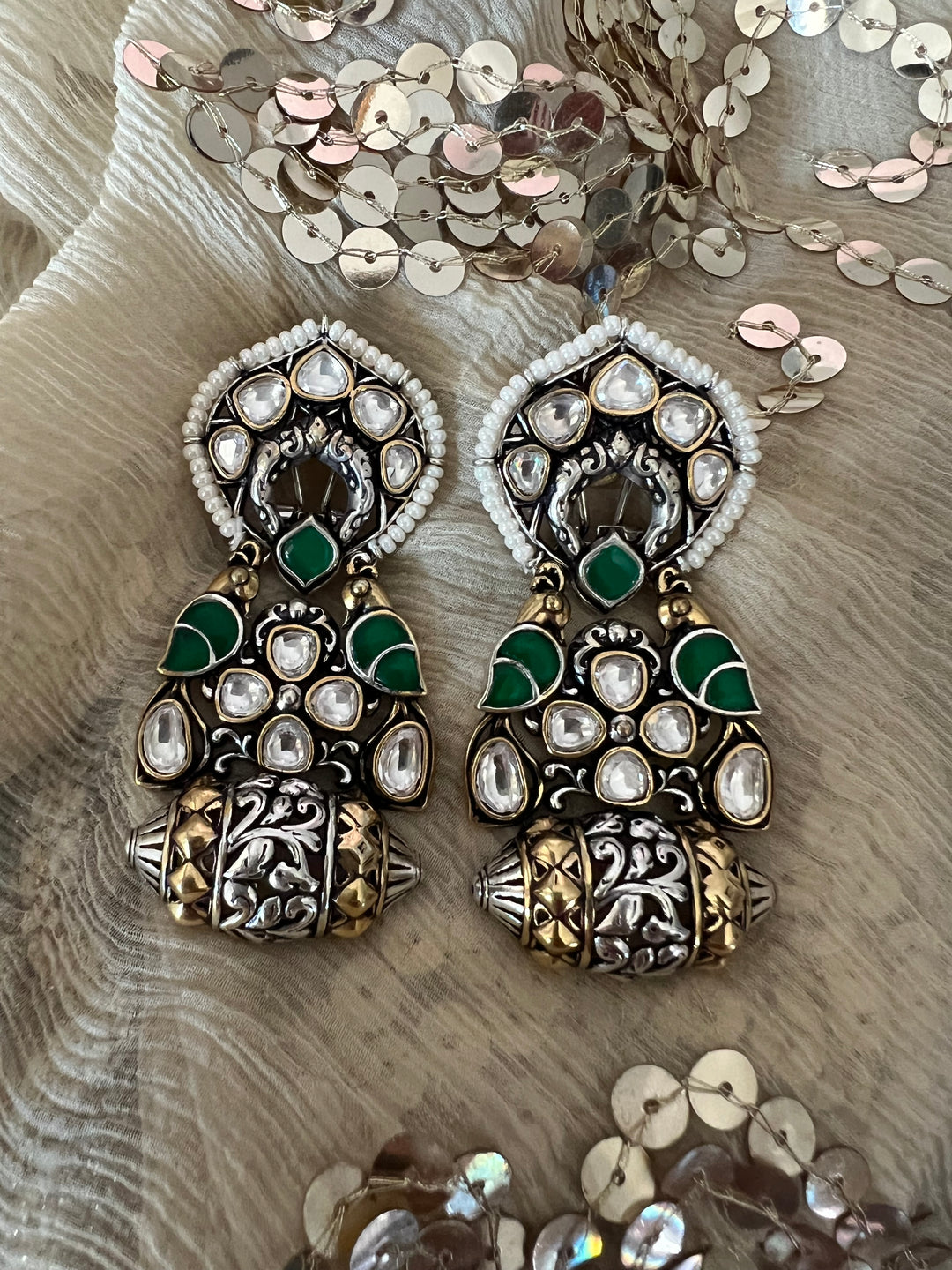 Gorgeous Kundan Bird Earrings