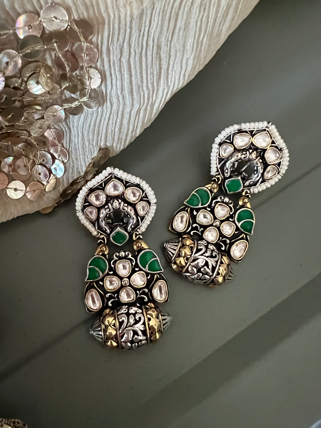 Gorgeous Kundan Bird Earrings