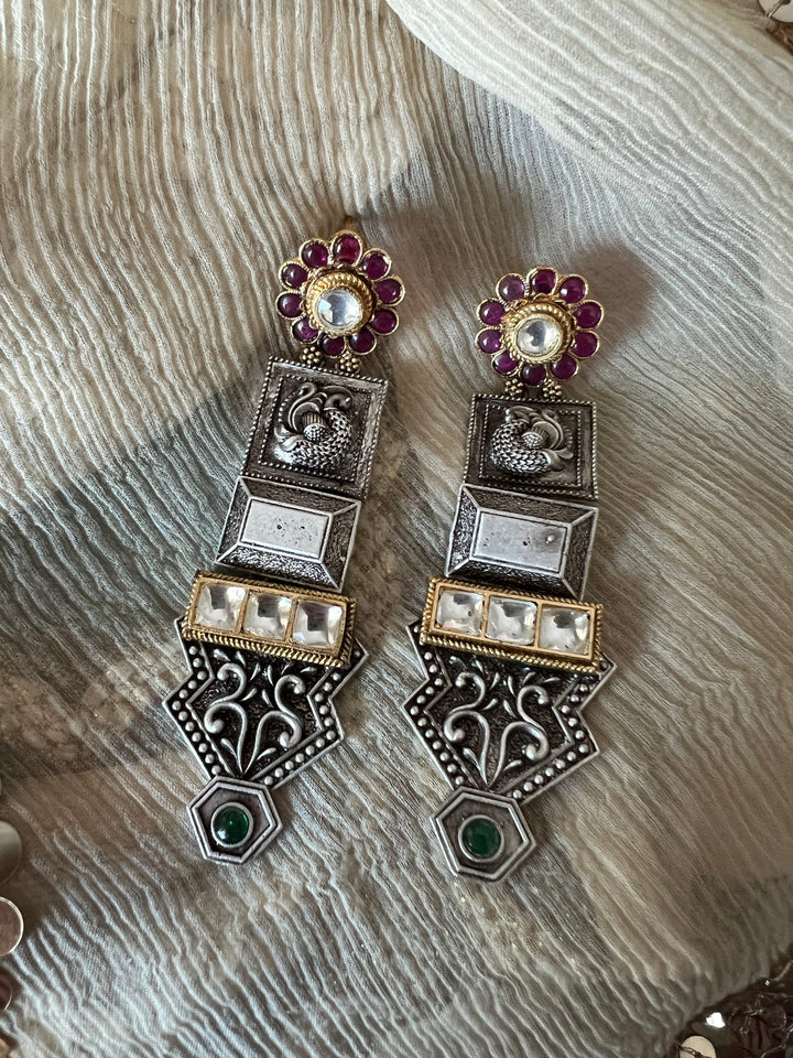 Designer Kundan Fusion Earrings