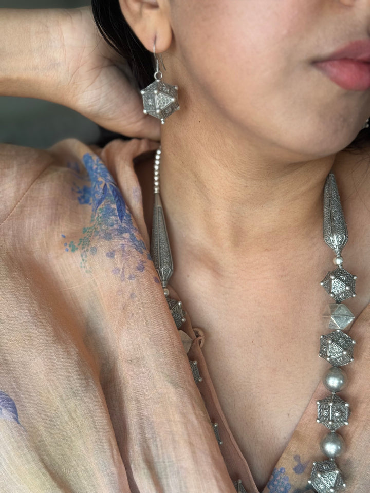 Handmade 925 Antique Sahiba Necklace Set | SHIVKA