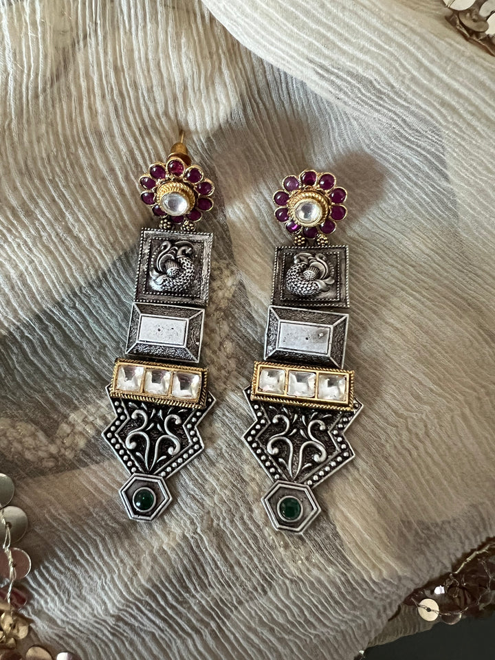 Designer Kundan Fusion Earrings