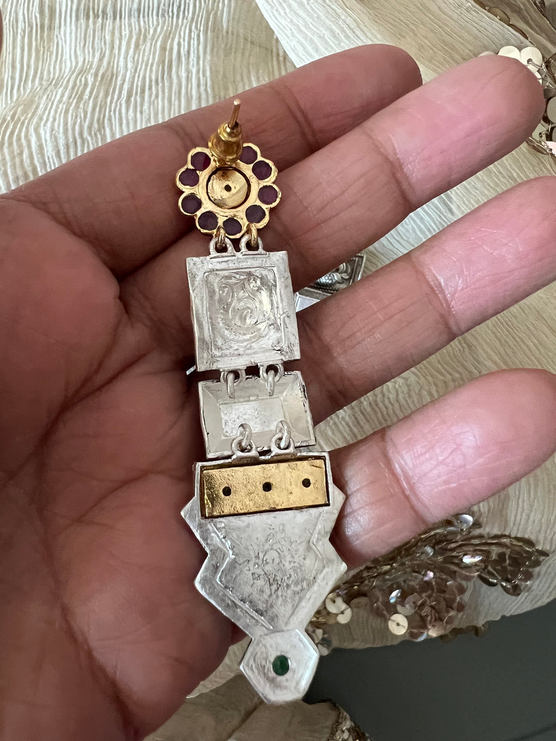 Designer Kundan Fusion Earrings