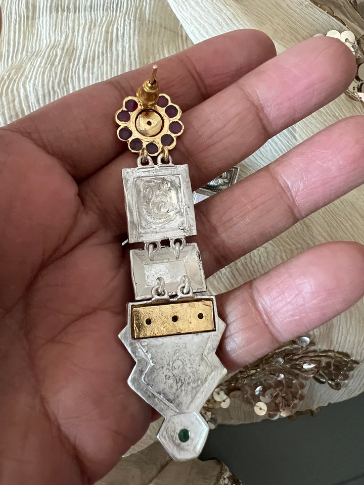 Designer Kundan Fusion Earrings