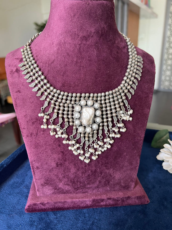 Timeless Antique Pearl Choker Necklace Set