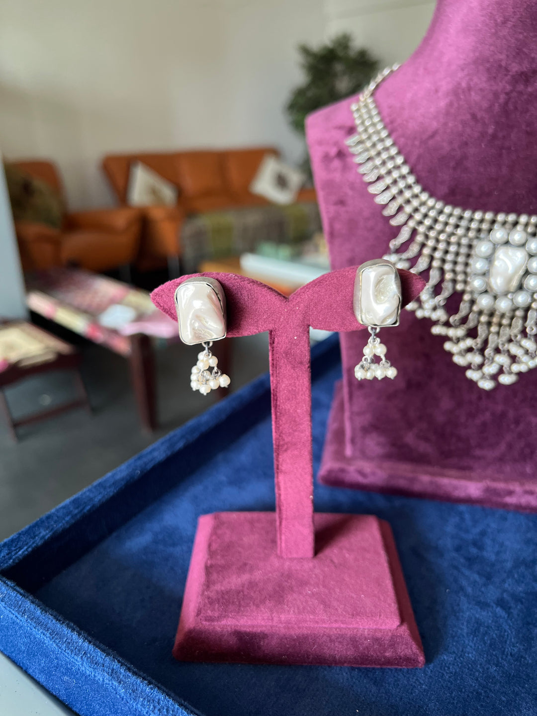 Timeless Antique Pearl Choker Necklace Set