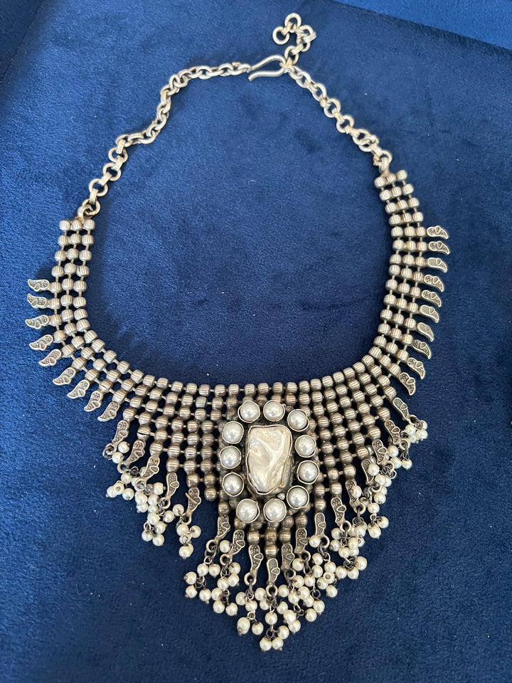 Timeless Antique Pearl Choker Necklace Set