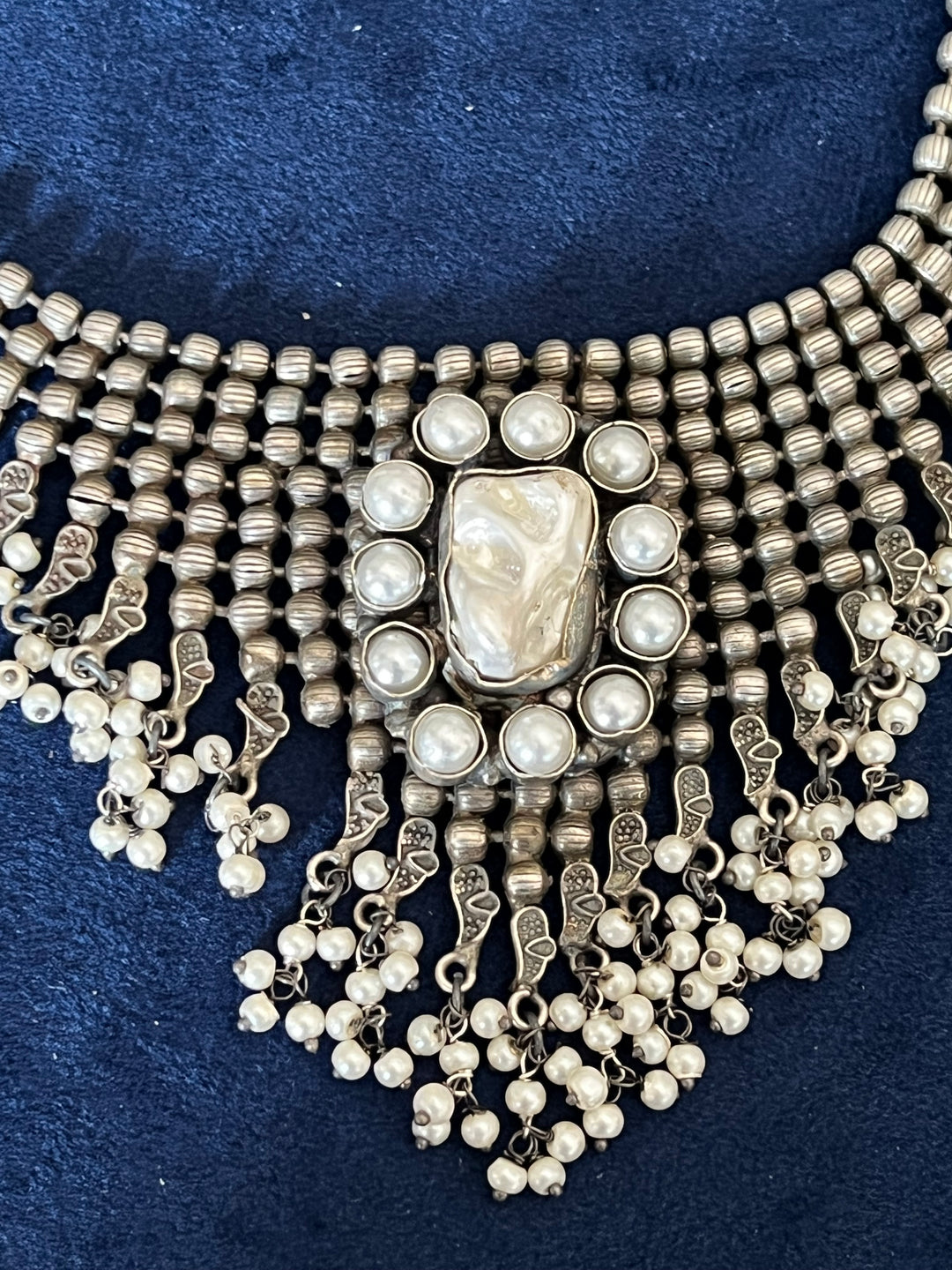 Timeless Antique Pearl Choker Necklace Set