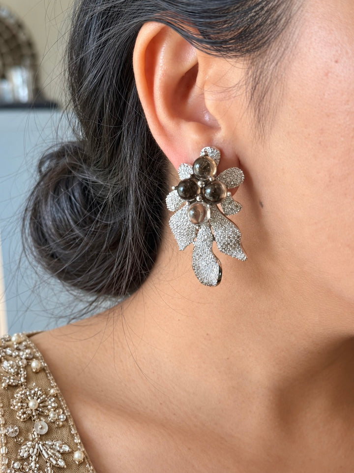 Brown Doublet Autumn Leaf Earrings