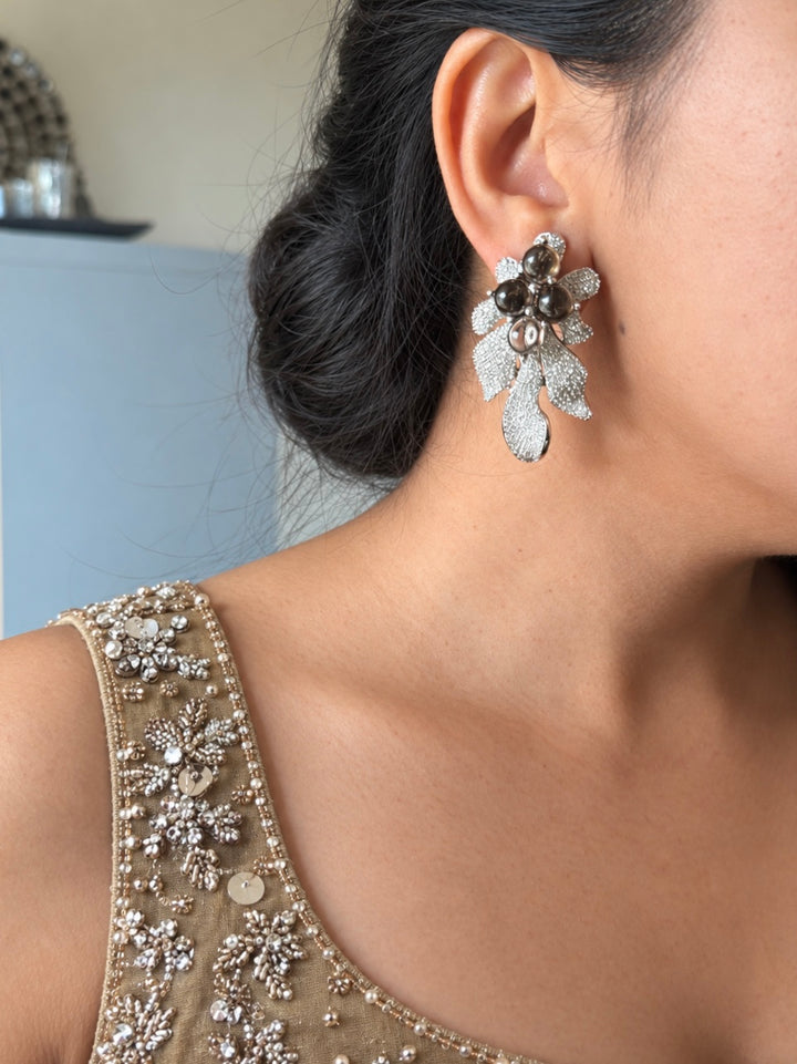 Brown Doublet Autumn Leaf Earrings