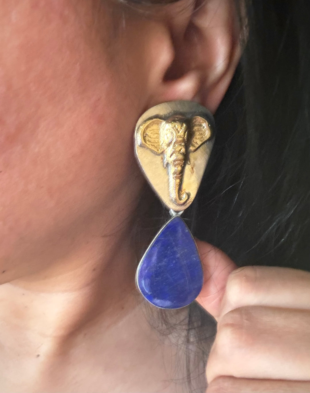 Pure 925 Silver Dual Tone Earrings