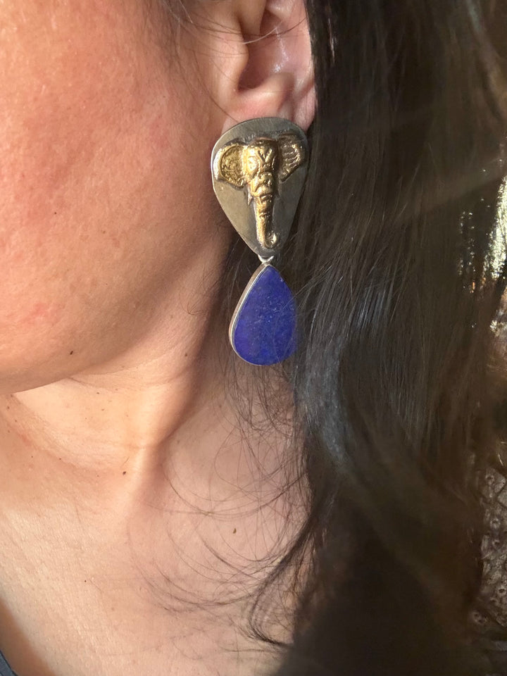 Pure 925 Silver Dual Tone Earrings