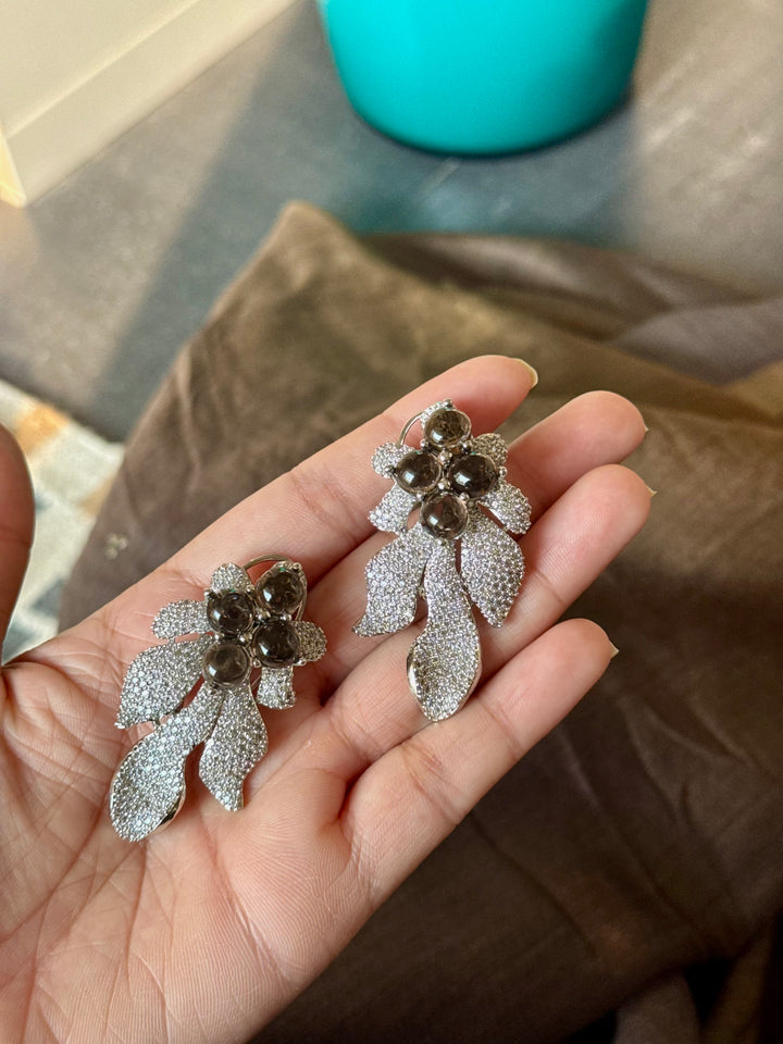 Brown Doublet Autumn Leaf Earrings