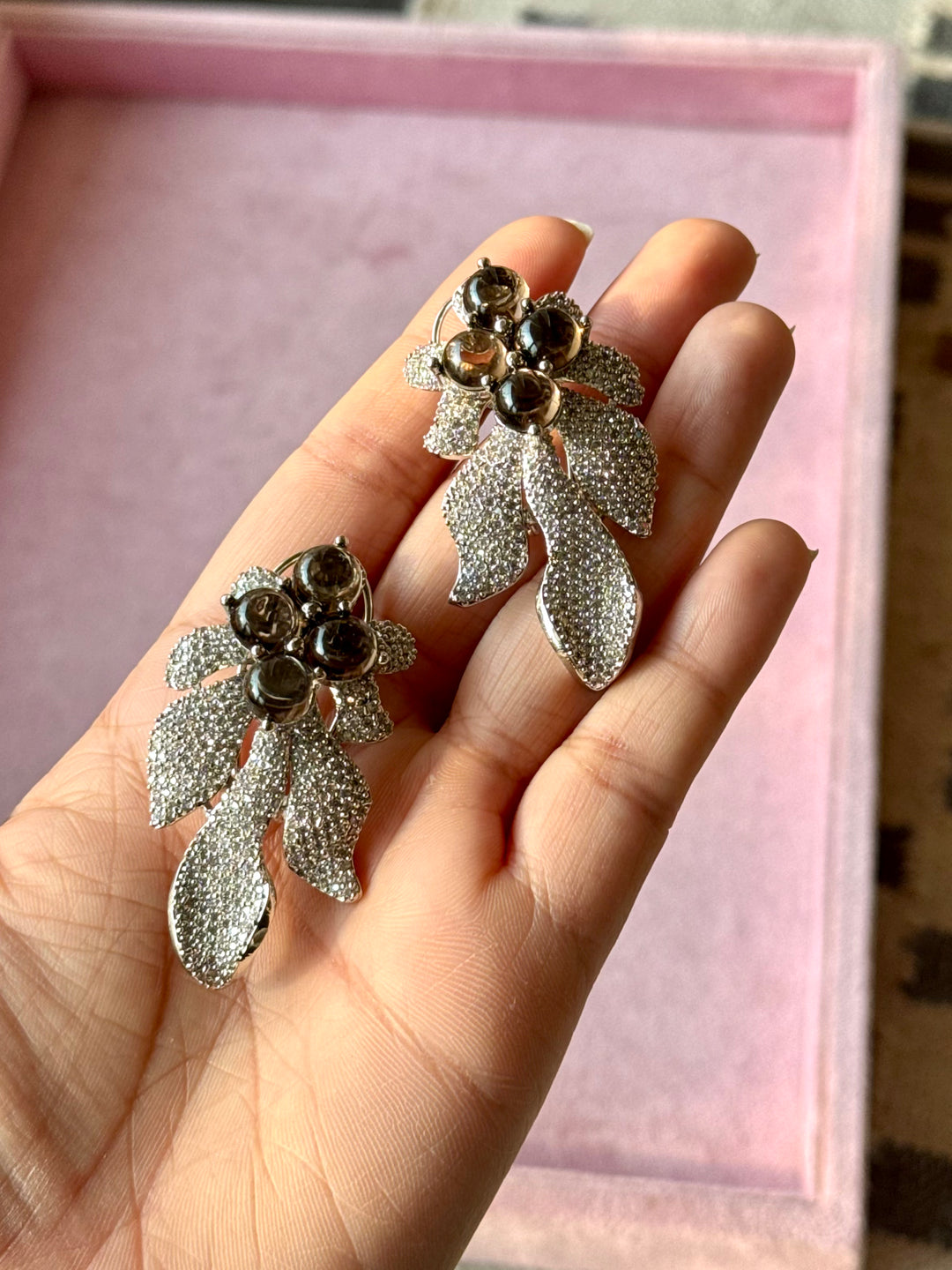 Brown Doublet Autumn Leaf Earrings