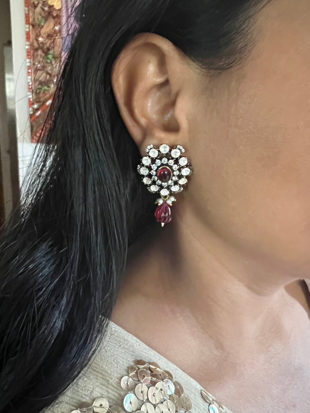 Faux Diamond Earrings