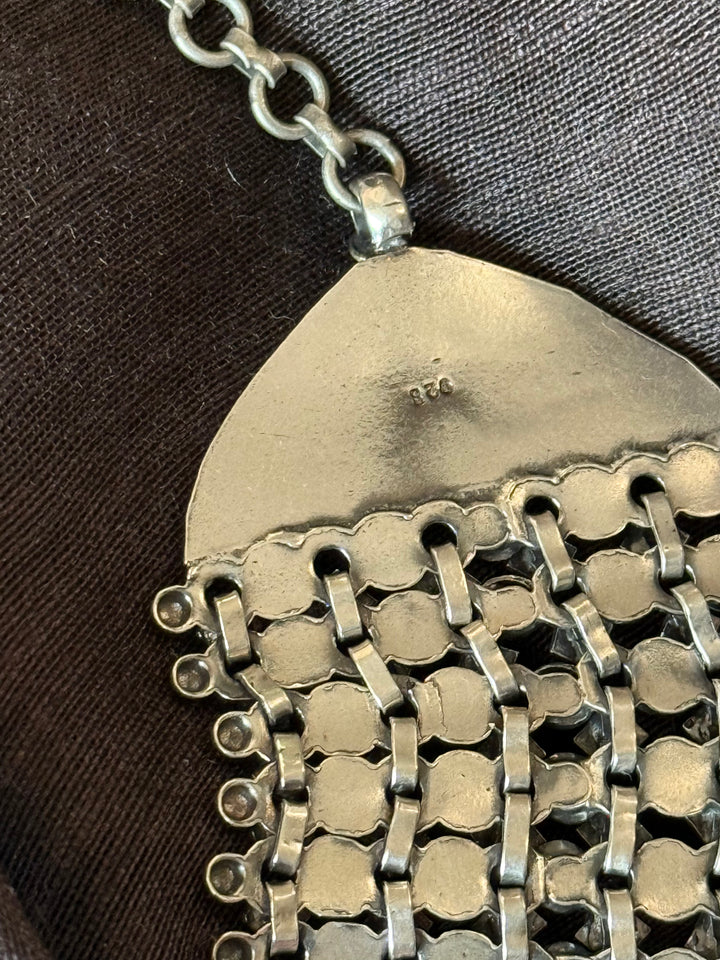 Dual Tone 925 Silver Tribal Maharani Necklace
