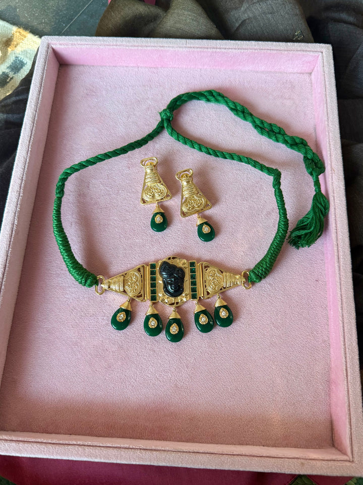 Shrinathji Temple Choker Necklace Set