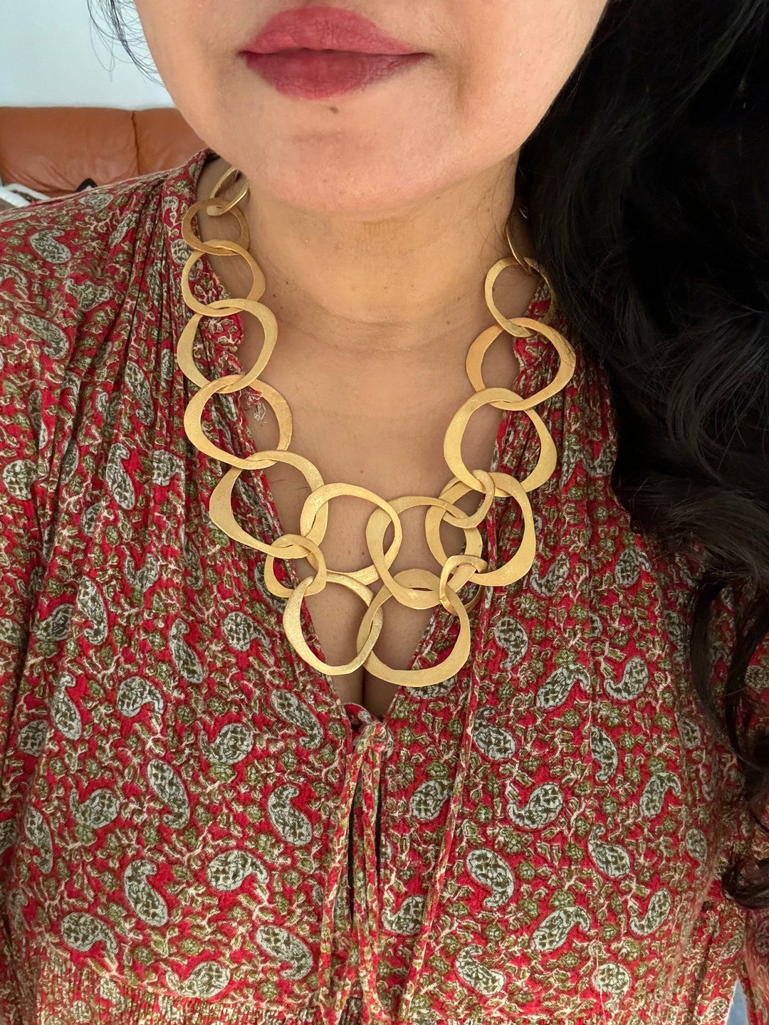Statement Gold Tone Necklace