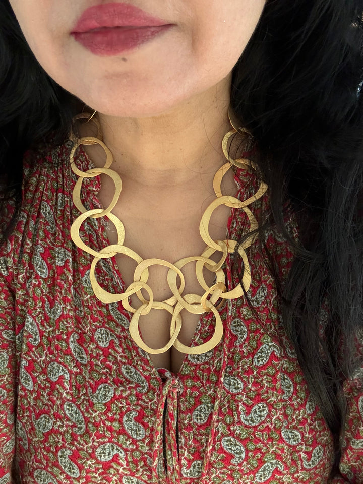 Statement Gold Tone Necklace