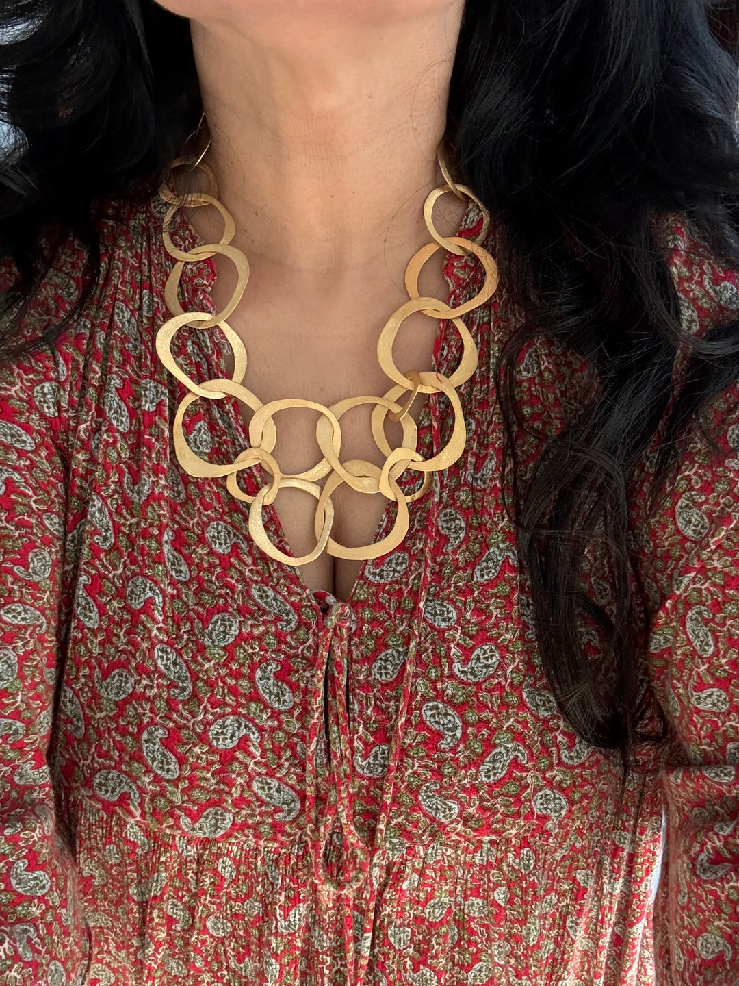 Statement Gold Tone Necklace