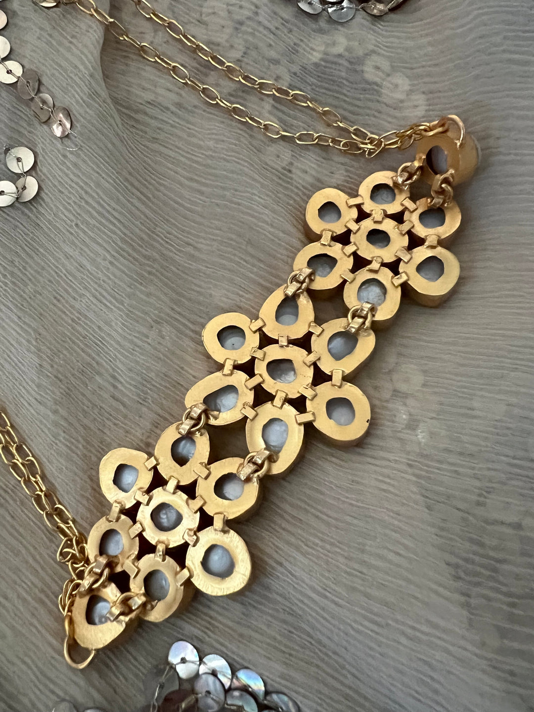 Pearl Choker Necklace | Gold Polish | Adjustable Fit