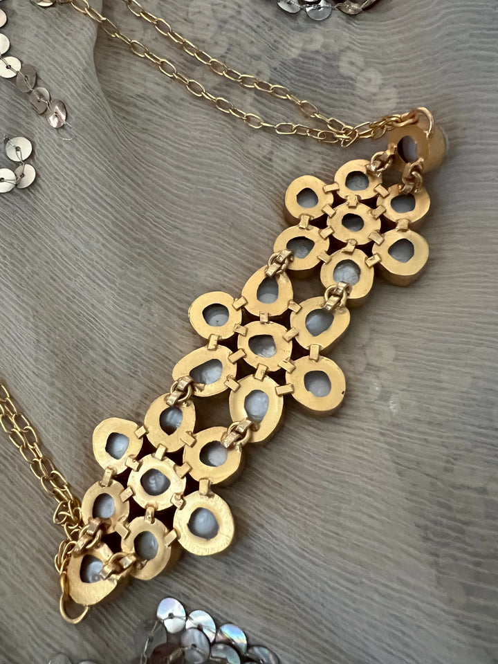 Pearl Choker Necklace | Gold Polish | Adjustable Fit