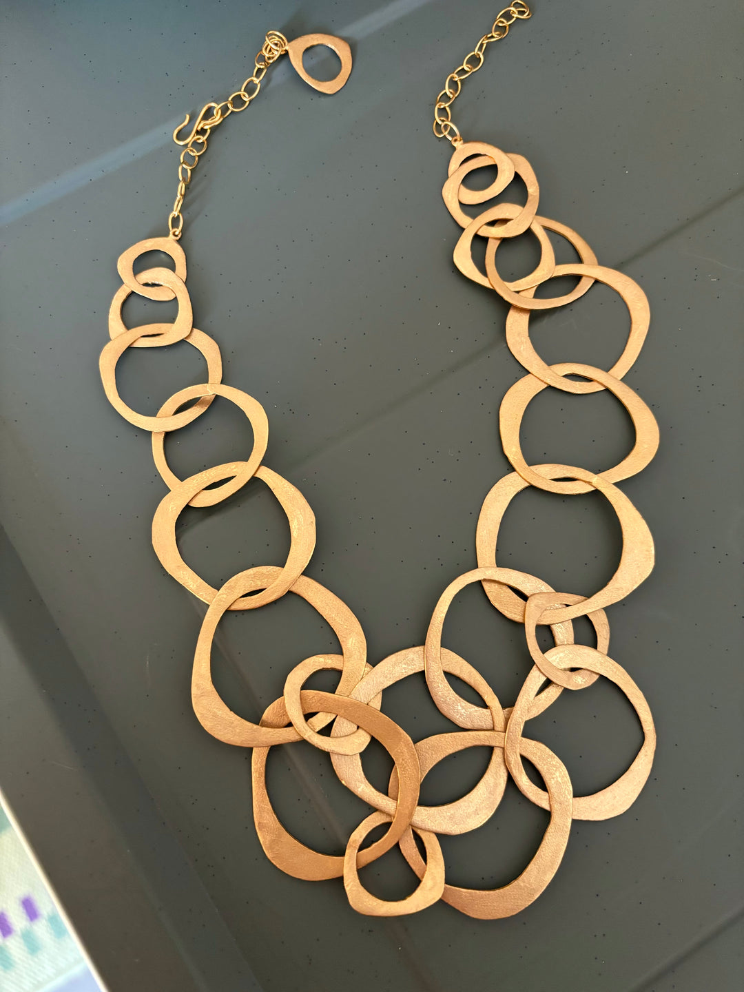 Statement Gold Tone Necklace