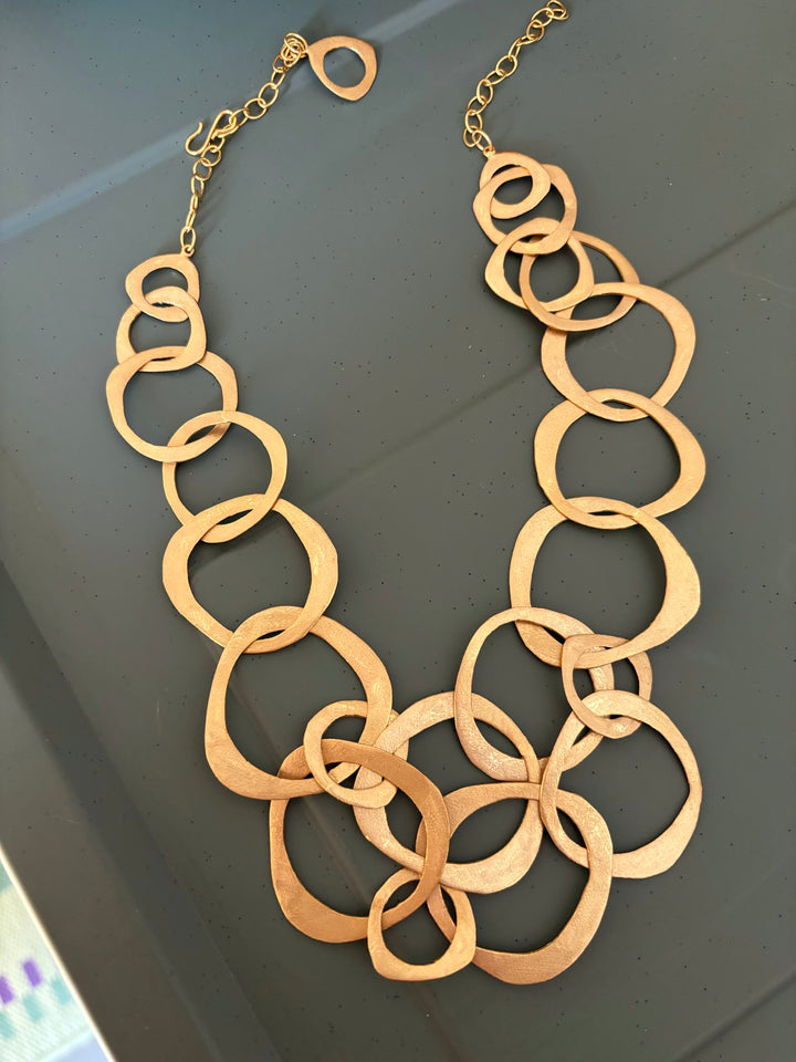 Statement Gold Tone Necklace