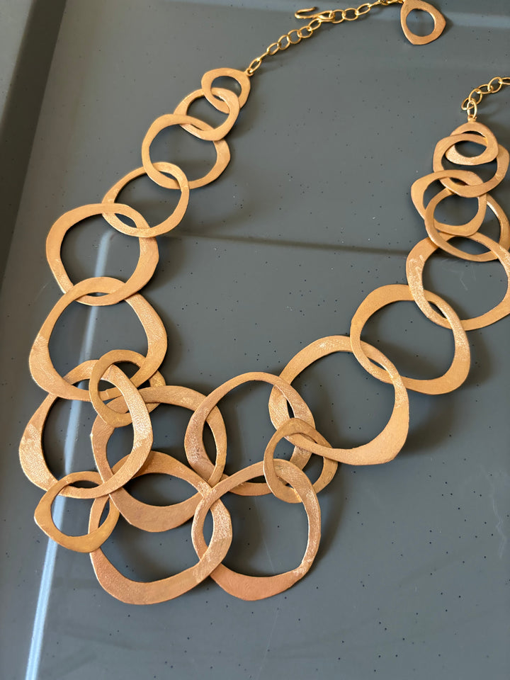 Statement Gold Tone Necklace