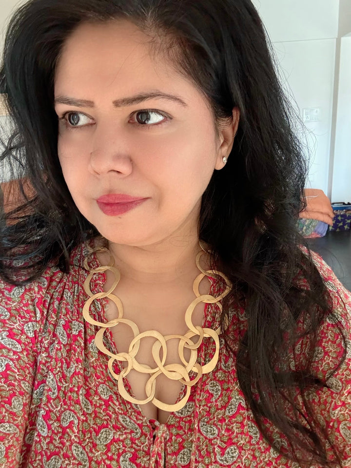 Statement Gold Tone Necklace