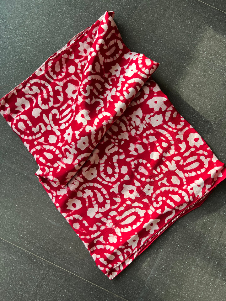 Shivka Modal Silk Batik Print Stole